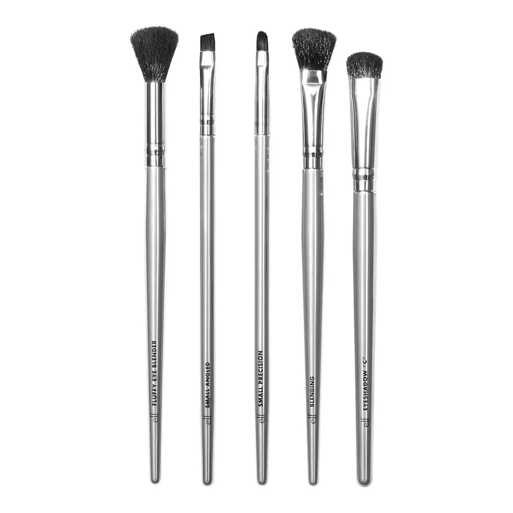 Kit Smoky Eye Brushes Set of 5 Pieces Vegan Synthetic Brushes cruelty-free Umbrella Mixing Blender for precision soft eyes Ideal Smoky
