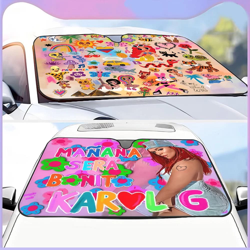 K-Karol G Manana Sera Bonito Parabrezza Parasole Finestra di automobile Parabrezza Copertura Parasole Auto Visiera parasole Protezione solare