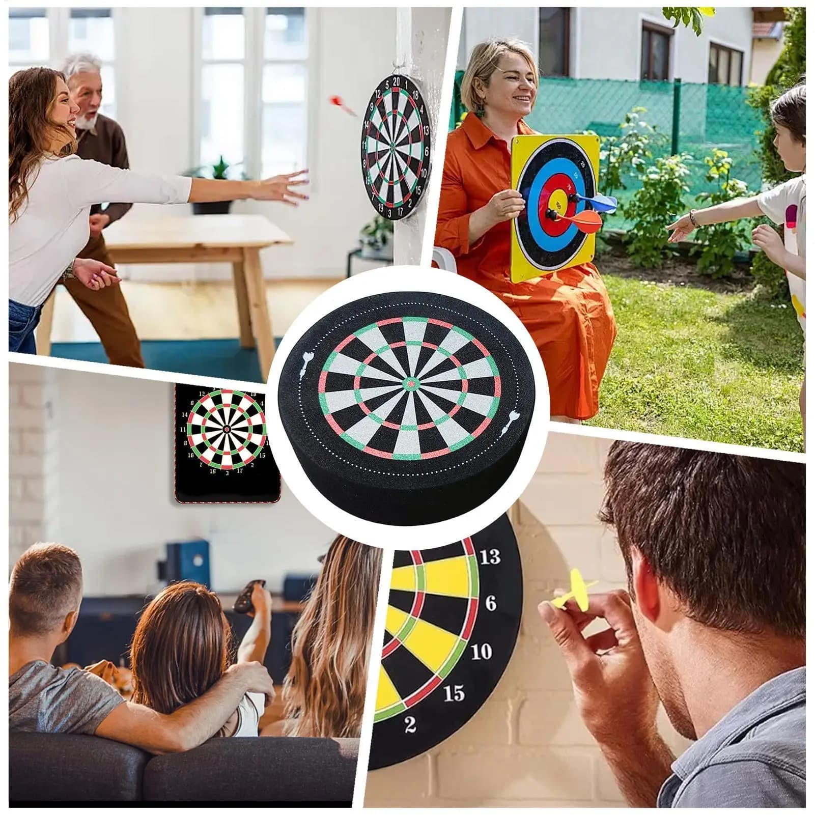 Supporto per freccette da 3,9 pollici con attacco per punte di freccette, custodia per freccette per sala giochi, man cave, bar, casa, competizioni, gioco, famiglia, club