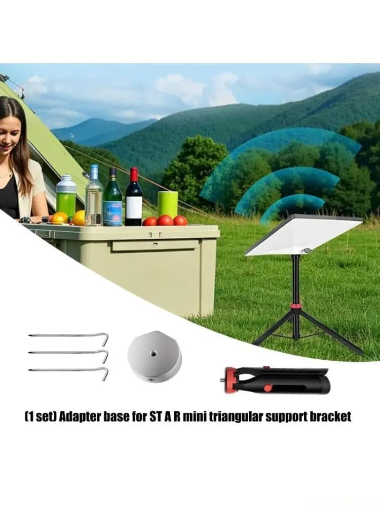 Lightweight Tripod Adapter Tripod Mount Set Adjustable Bracket Aluminum Folding Base Replacement for Camping Travel