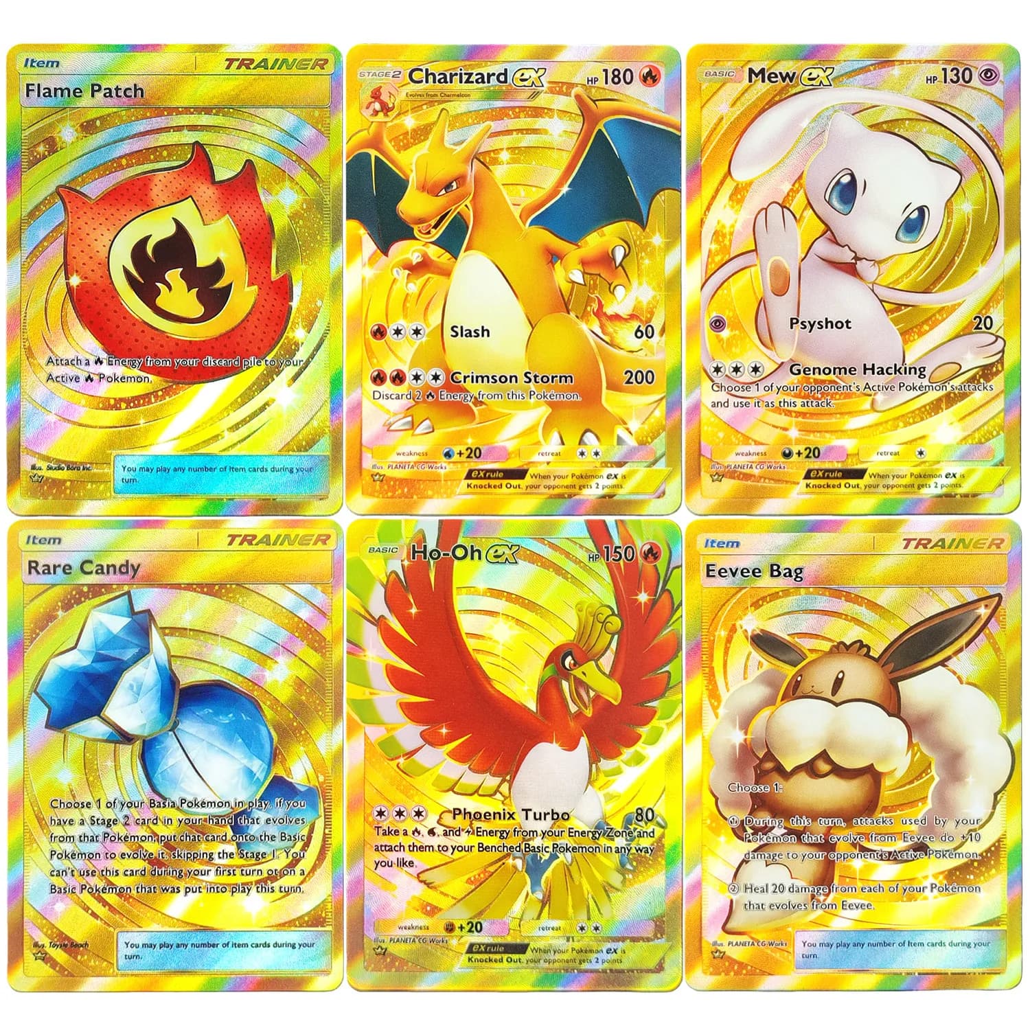 DIY Pokemon Pocket English Crown Rare EX Cards Charizard Mew Eevee Ho-oh Lugia Arboliva Baxcalibur Arceus Game Card Toy