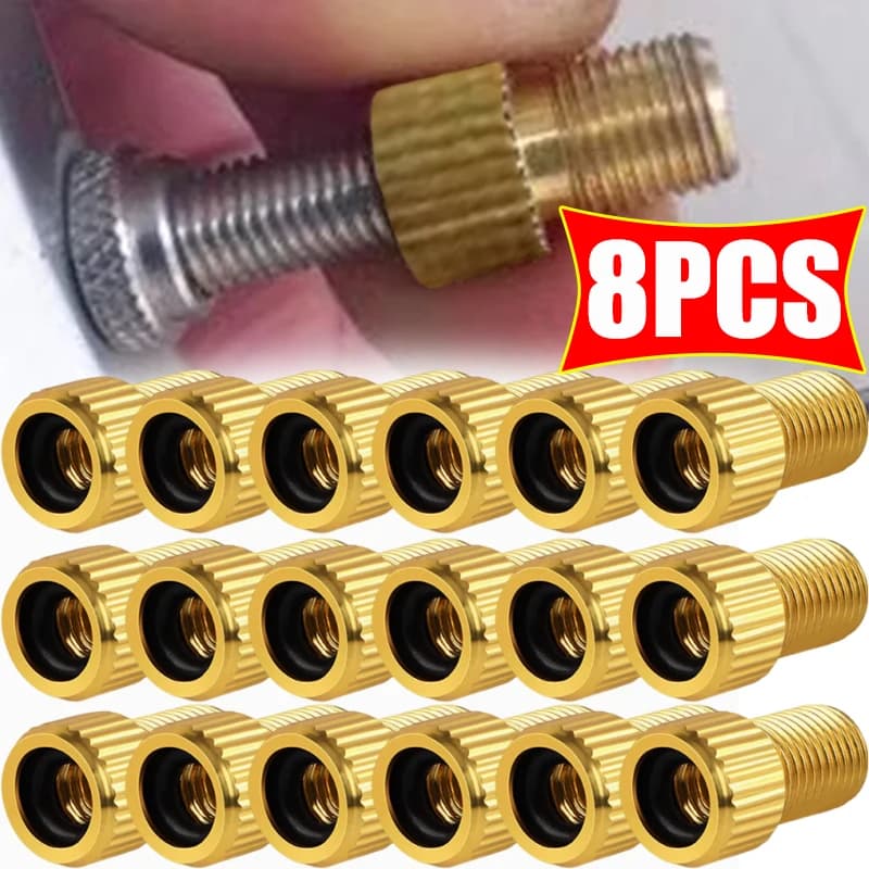 8-2 pezzi adattatore pompa valvola bicicletta convertitore valvola bici Presta a Schrader convertire ugello adattatore di gonfiaggio accessori per biciclette