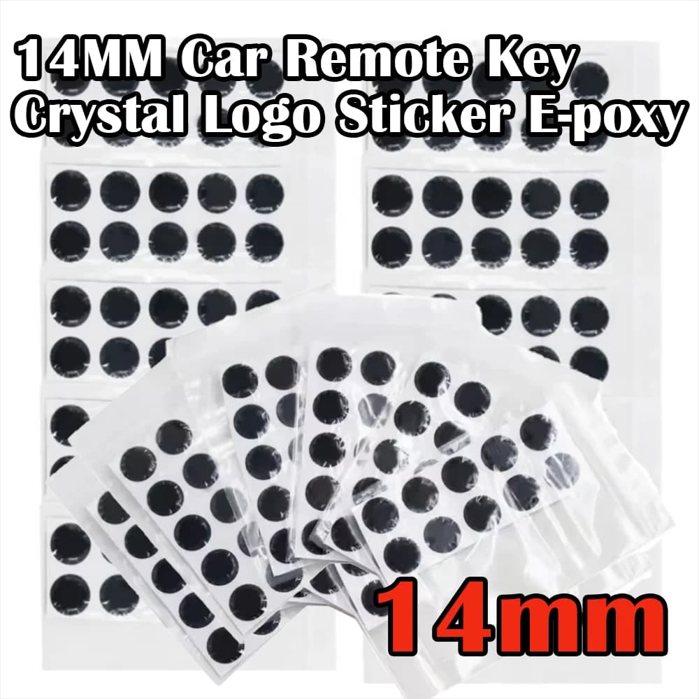 14MM Chiave A Distanza Dell'automobile Logo di Cristallo Adesivo E-possidico per KEY-DIY KD XHO-RSE VV-DI Telecomando per BM-W F-ord Toy-ota BEN-Z Stickes