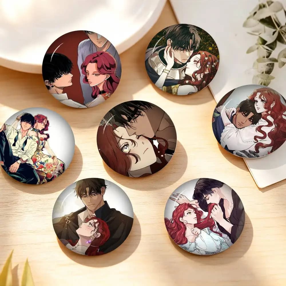 Anime Yakuza Pins Fiance Y2K Funny Cartoon Characters Badge Fashion Jewelry Accessories Round Snap-in Brooch on Backpack