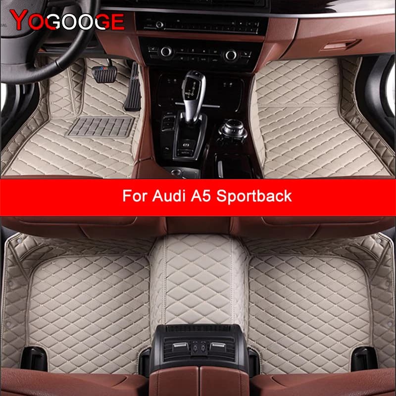 YOGOOGE Tappetini per auto personalizzati per Audi A5 Sportback 4 porte Hatchback Tappeti per auto Piede Coche Accessorie