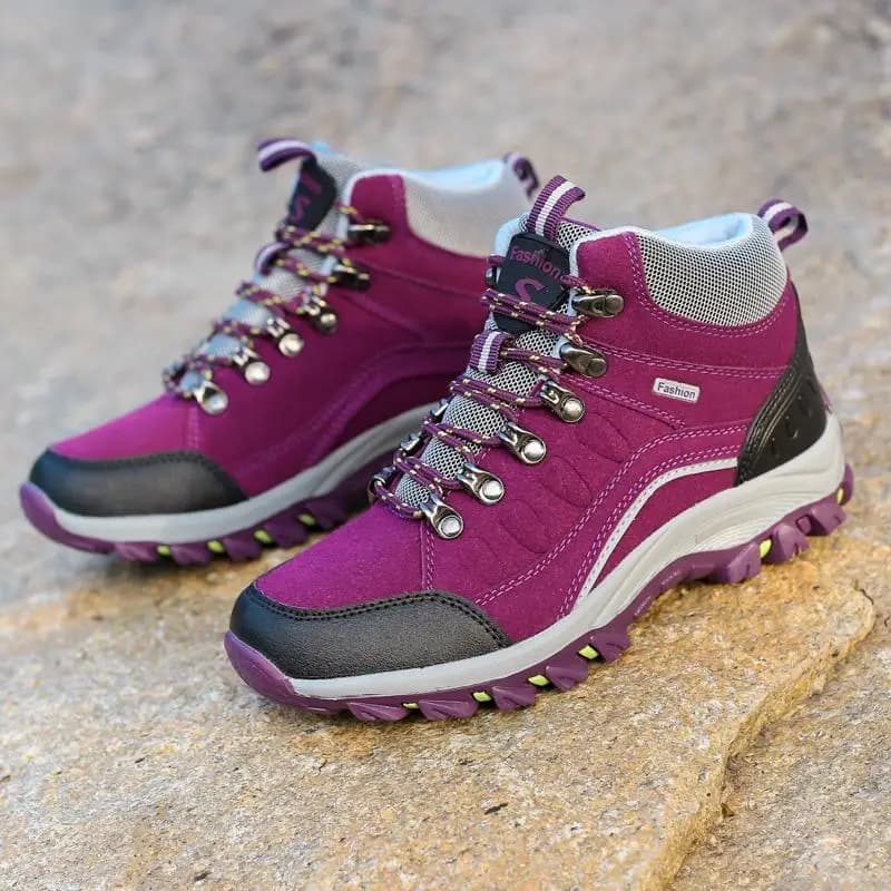 Scarpe da trekking da uomo e da donna per trekking e arrampicata su sentieri - Stivali alti alla caviglia antiscivolo