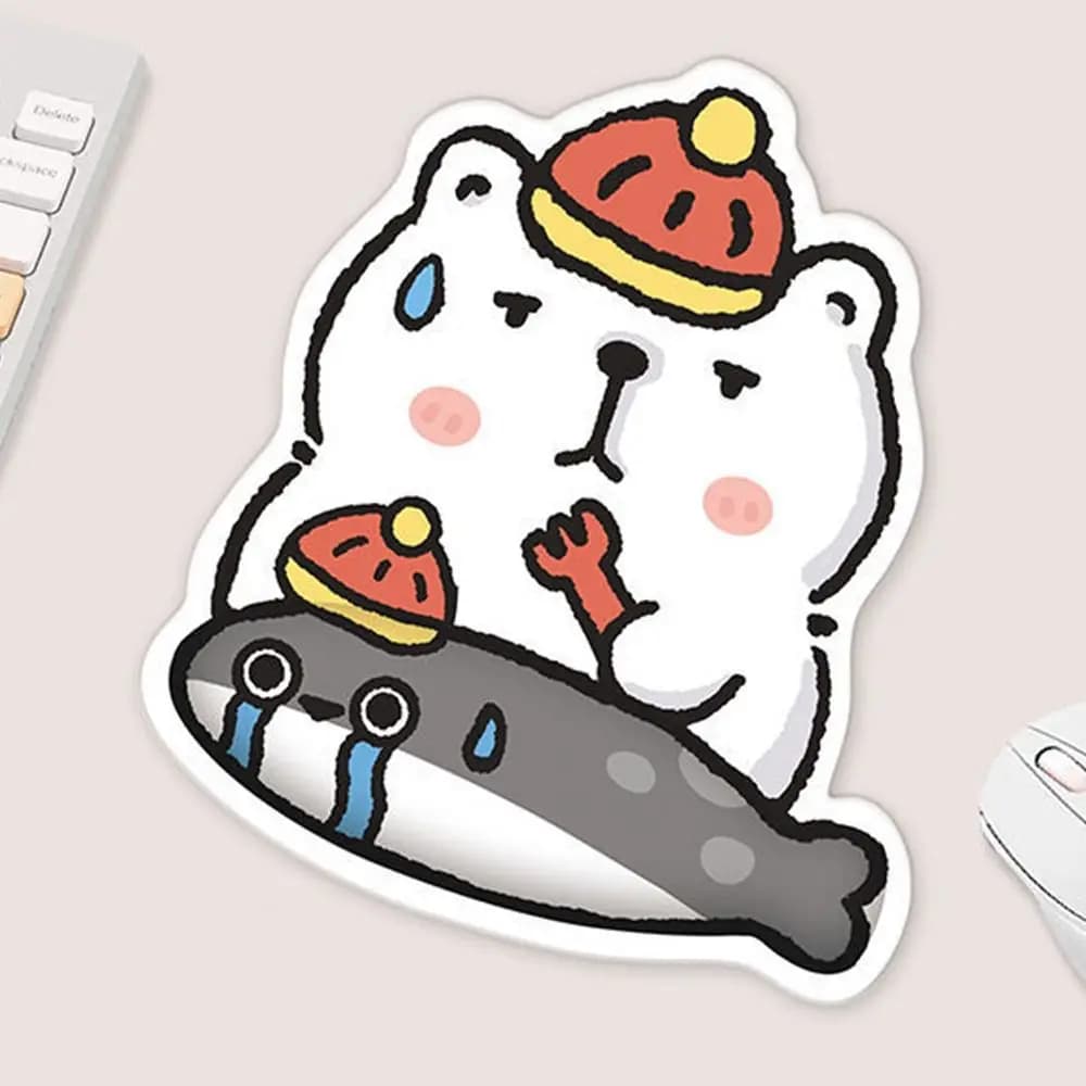 Tappetino per Mouse Creativo con Stampa di Capibara, Morbido e Carino, con Supporto per Polso Antiscivolo e Confortevole