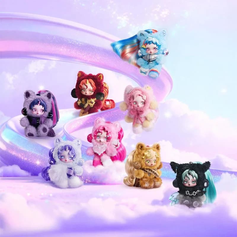 POP MART Blind Box Original Skullpanda Series My Little Pony, Doll Plush Pendant, Mystery Box, Surprise Toys, Perfect Gift for Girls