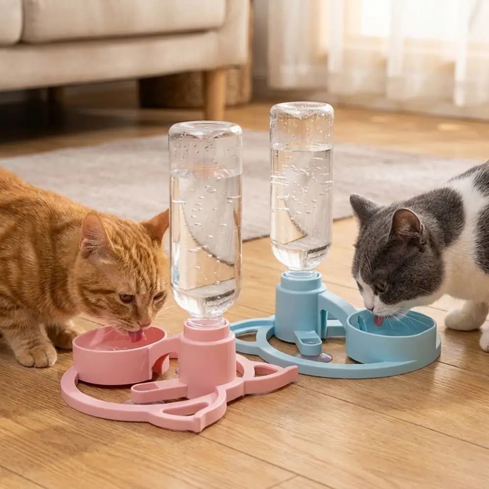 Large Capacity Cat Automatic Water Dispenser Non-Slip Suction Base Silent Gravity Pet Water Bowl Food Grade Spill Proof