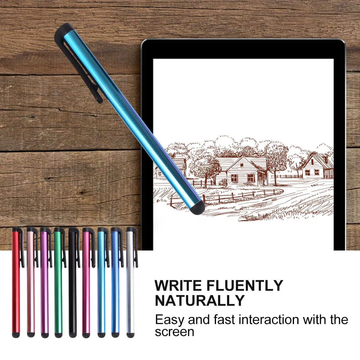 Penna stilo per touch screen da 30 pezzi, penna capacitiva per scrittura a mano, per telefono, tablet, disegno, giochi, controllo email, uso quotidiano
