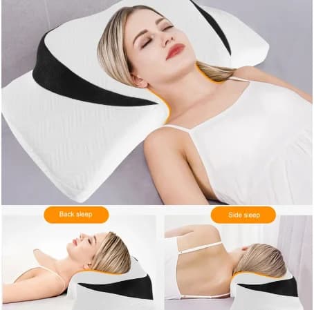 Cuscino ergonomico medico in memory foam per dormire, ortopedico cervicale per il collo.