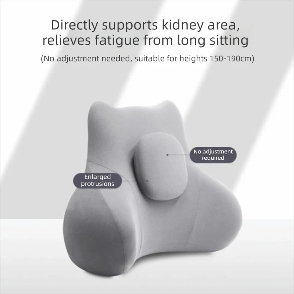 Cuscino Ergonomico Lombare Confortevole con Imbottitura Comfort e Supporto Reattivo, Cuscino Traspirante per la Schiena, Supporto Lombare per Casa