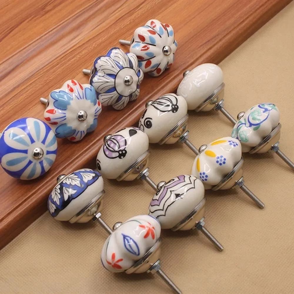 European Vintage Creative Wardrobe Cabinet Pumpkin Shape Dresser Cupboard Pull handles Door Knobs Cabinet Knob Drawer Handles