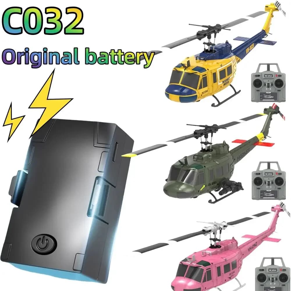 Originale RC ERA C032 Uh-1 huey Elicottero 7.4V 350mAh 2.59wh LiPo Batteria per C032 Uh-1 huey RC Elicottero Pezzi di Ricambio