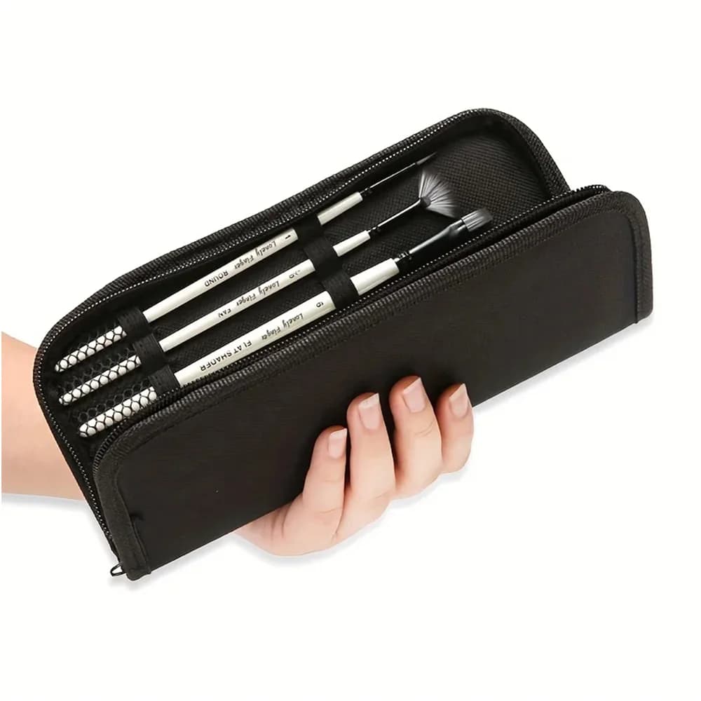 10pcs Artist Paint Brush Set with Carrying Case Premium Nylon Hair Brushes for Watercolor, Acrylic, Oil and Gouache Painting