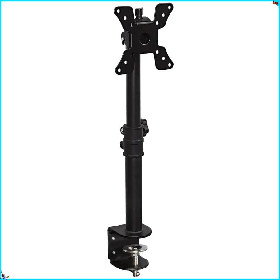 The tiltable support for height adjustable table monitor allows easy customization of monitor position