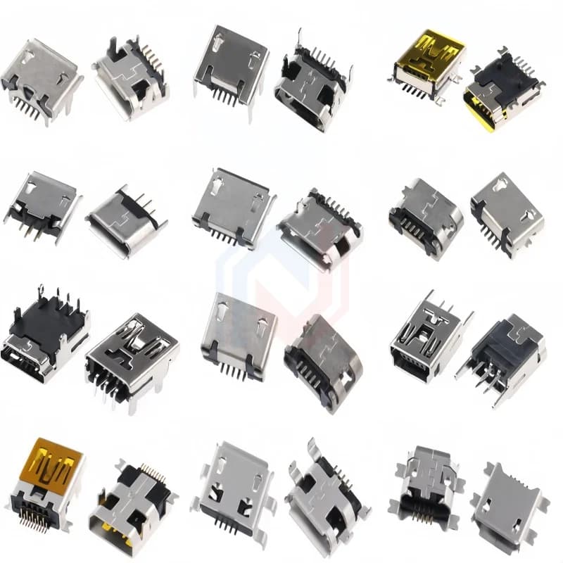 10 pz Micro USB telefono cellulare interfaccia Android tipo T Mini toppa trapezoidale presa femmina opzioni Multiple disponibili