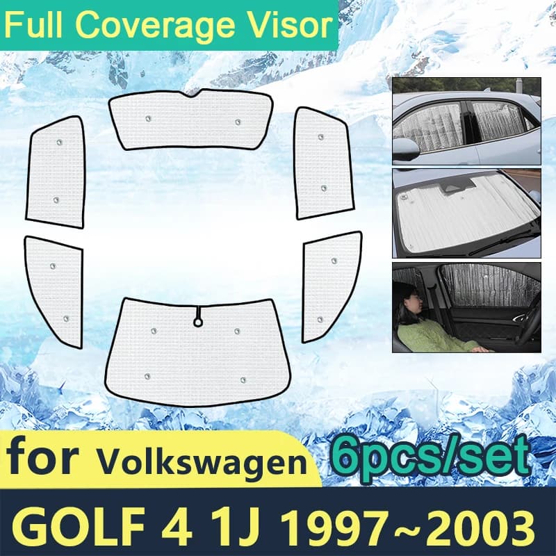 Parasole a copertura totale per Volkswagen VW Golf 4 Golf4 MK4 1J 1997~2003 Accessori auto Protezione solare Visiera Parabrezza Finestrini