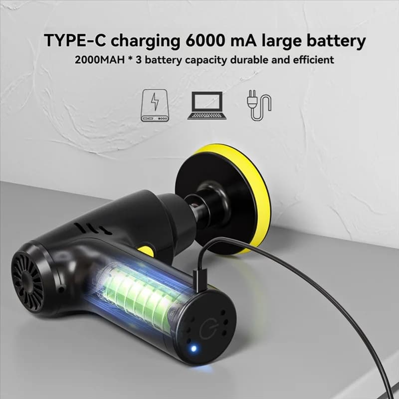 -ABQX Levigatrice per auto USB Ceretta senza fili Lucidatrice per bellezza per auto Macchina per riparazione graffi vernice per auto Kit tampone per auto da laboratorio
