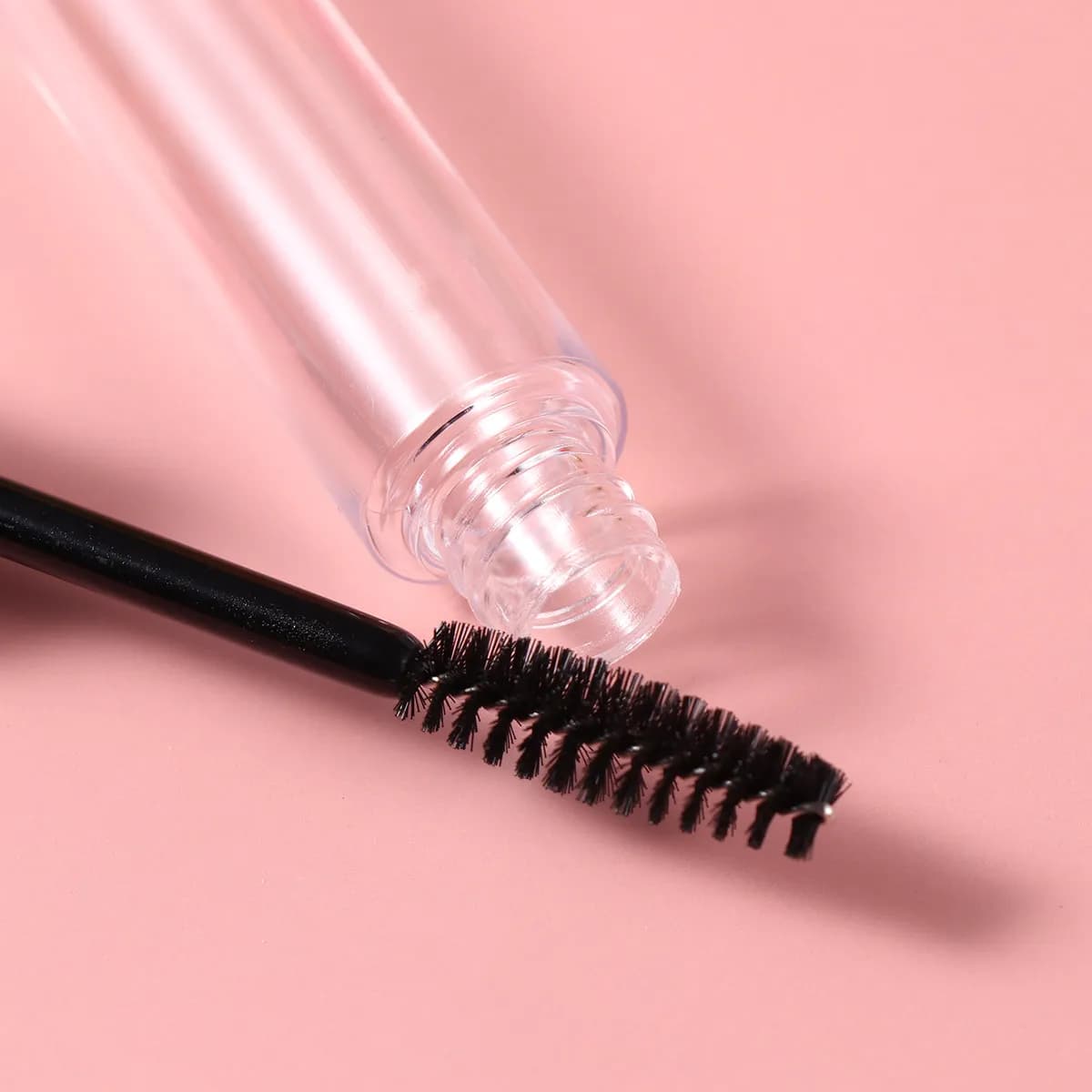 5 empty tubes for 10 ml mascara, transparent, for the packaging of serums and creams for eyelashes, ideal for travel and portable storage.