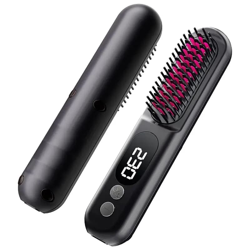 【NUOVISSIMO】 Pettine per capelli lisci, spazzole per capelli ad aria calda, piastra per capelli con controllo della temperatura multilivello, ferro stirante
