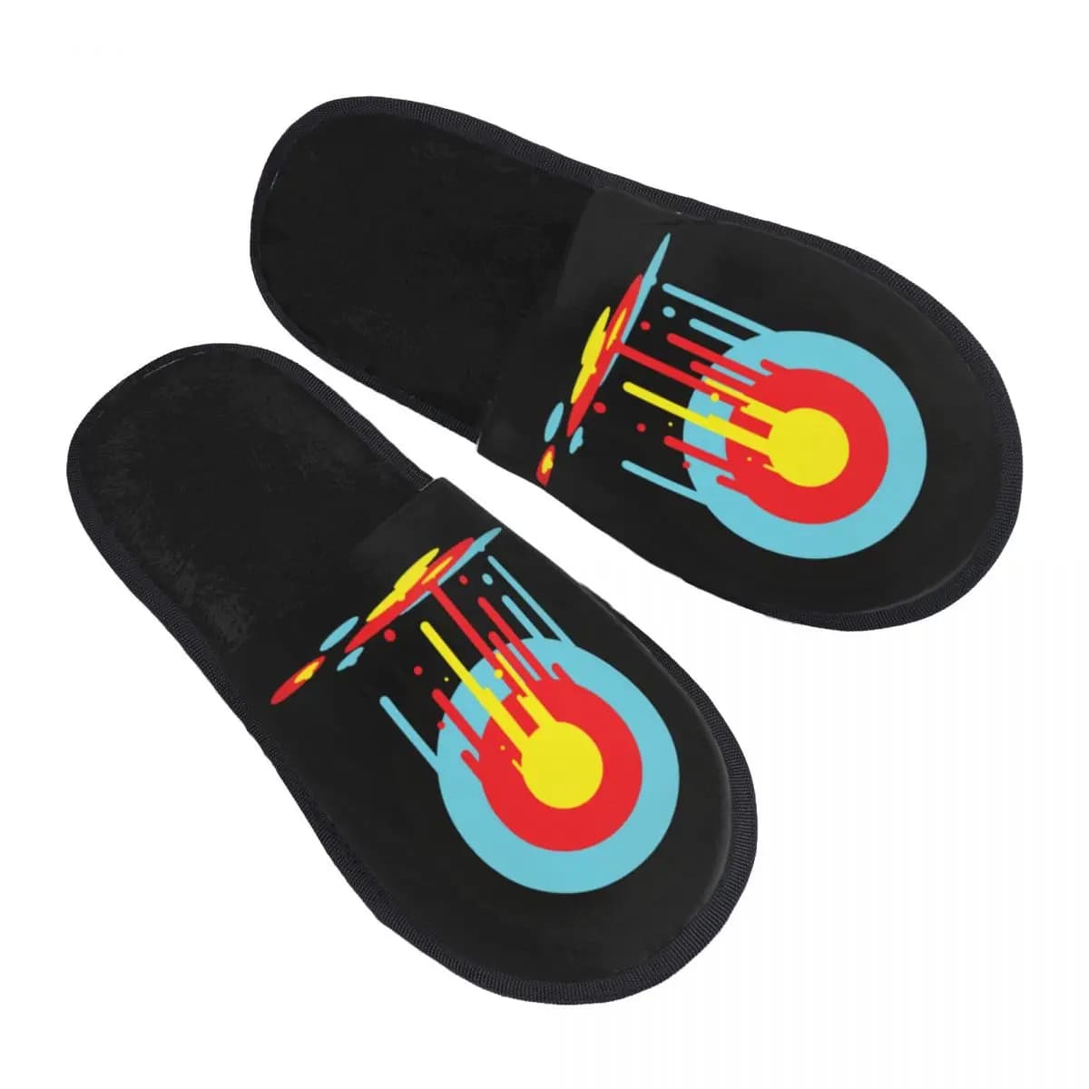 Pantofole da casa in memory foam morbida con bersaglio piangente personalizzato da donna Tiro con l'arco Archer Freccette Spara comode pantofole calde con suola antiscivolo