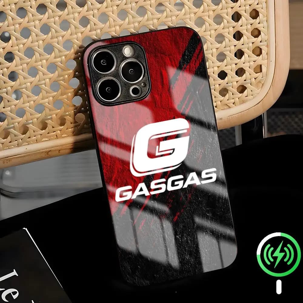 Racing logos G-GASGAS design Phone Case For iPhone17 Air 16 e 15 14 13 12 11 Plus Mini Pro Max Glass Magnetic Case