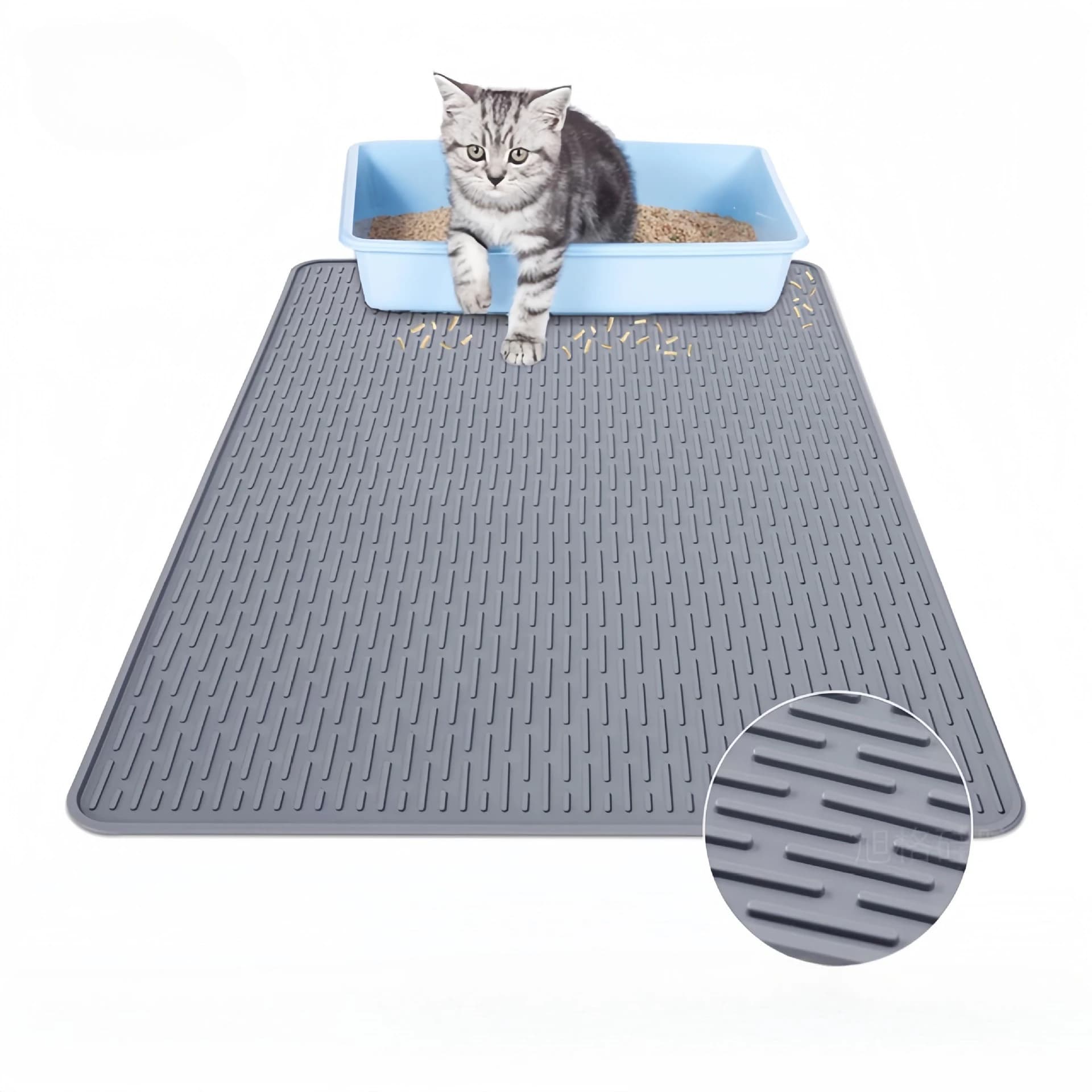 forniture per animali domestici lettiera per gatti in silicone lettiera per animali domestici antispruzzo tappetini per gatti antispruzzo lavabili di grandi dimensioni