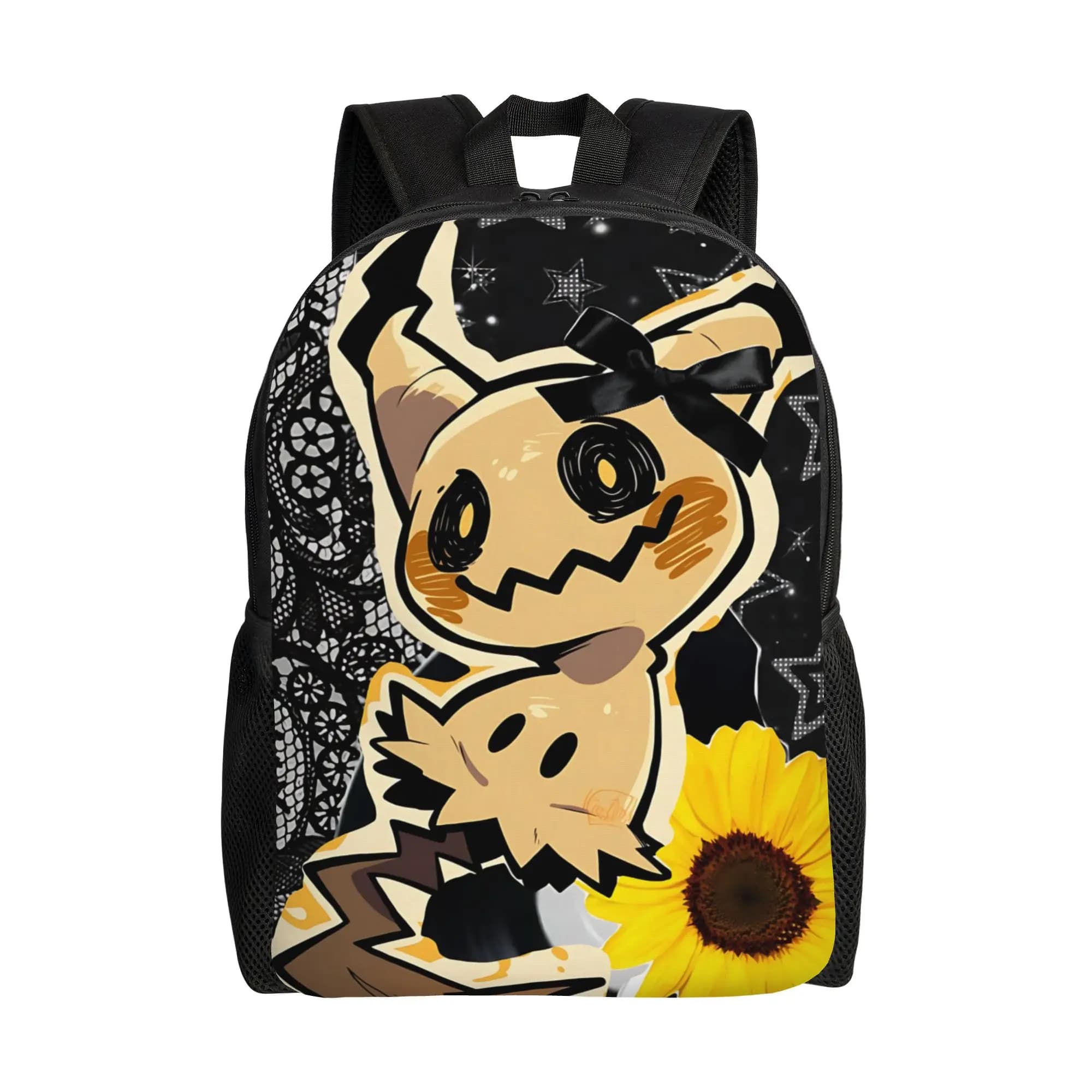 Fashion Pokemon Halloween Mimikyu Backpacks Daypack mochila High School Sturdy Shoulder Rucksack