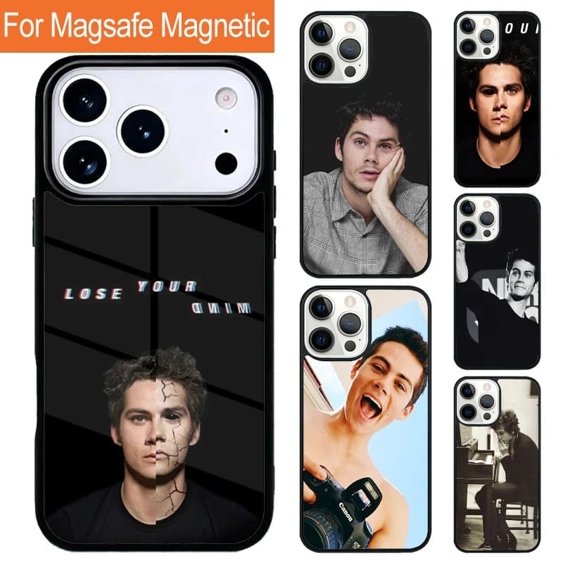 Custodia magnetica per telefono Dylan O'Brien Stiles Stilinski con ricarica wireless per iPhone 17 Pro 16 15 13 12 11 Pro Max 14 Plus con MagSafe