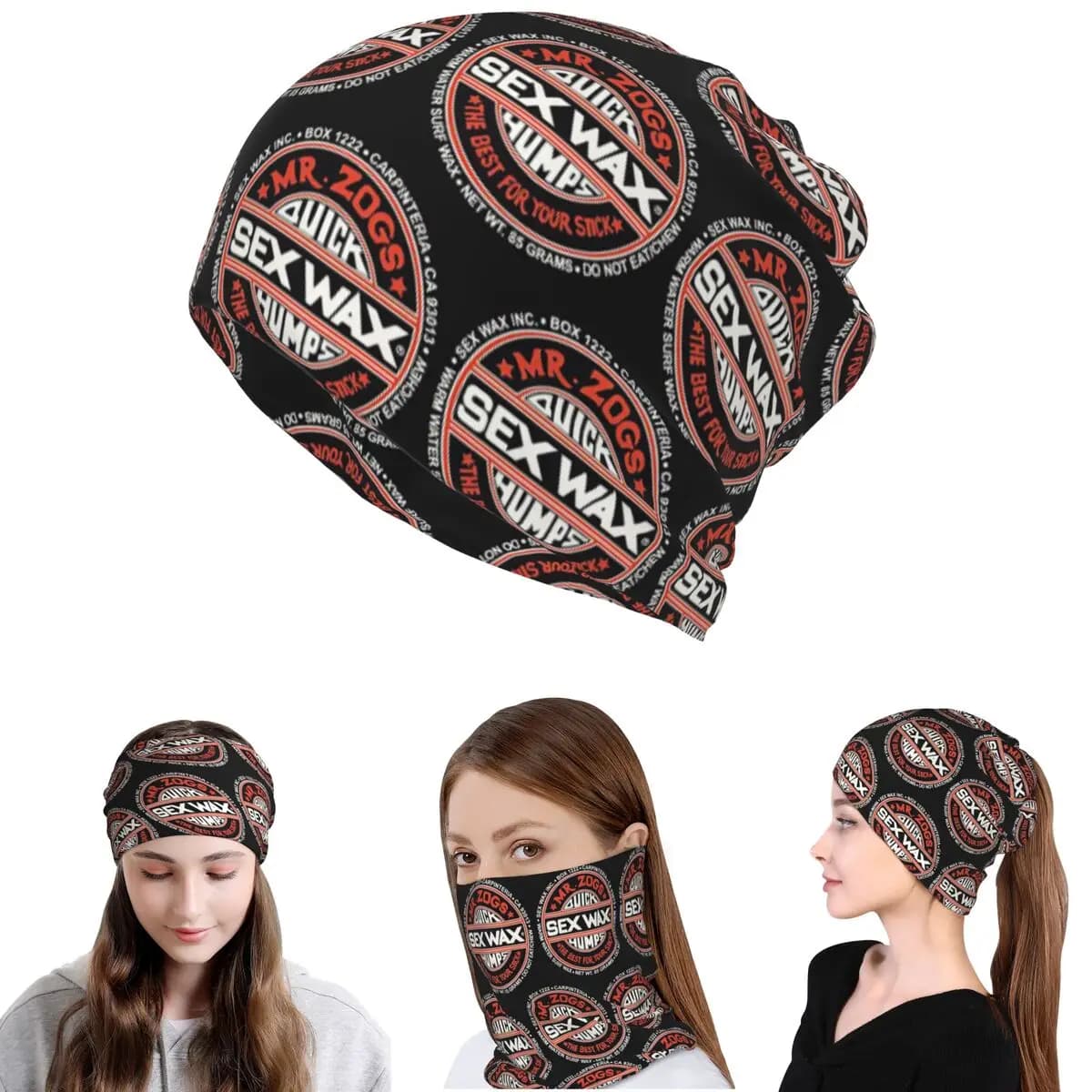 Bandana Multifunzione Mr Zogs Surfing Sex Wax, Scaldacollo, Sciarpa per il Viso, Balaclava, Berretto per Uomini e Donne, Adulti, Tutte le Stagioni