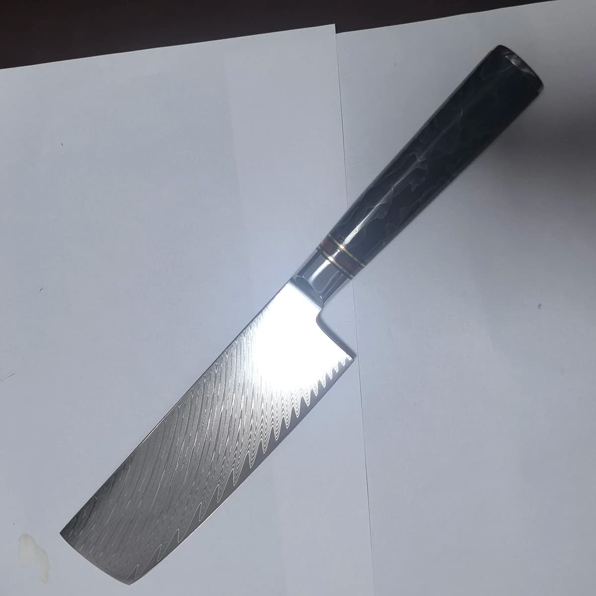 6.7 Inch Petty Knife 67-layers Damascus Steel VG10 Blade Nakiri Resin Handle Chef Leaver Meat Slicing Vegetables Kitchen Knife