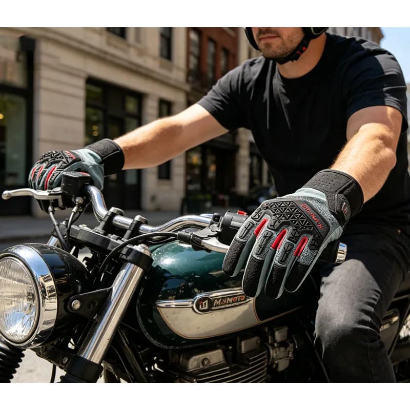 Touch Screen Compatible Motocross Gloves 3D Hard Shell Shock Protection Non-slip Anti-fall Motorcycle Racing Riding Biker Glove