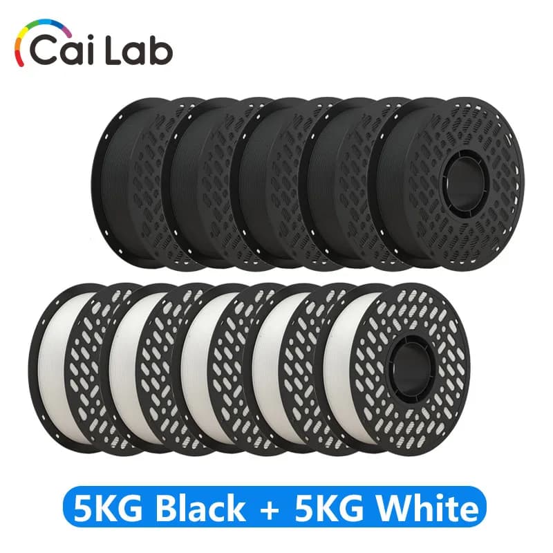CaiLab 5KG/10KG PLA+ 3D Printer Filament 1.75mm PLA for 3D Printer FDM Fluid Print Compatible with Bambu Lab Creality
