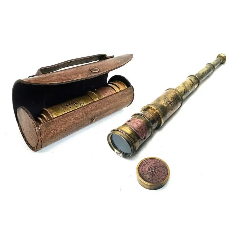 Telescopio in Ottone del Reggimento 19 London 1940, Replica Antica Broadhurt Clarkson, Cannocchiale ad Alta Risoluzione con Lente DF, Ingrandimento Brillante