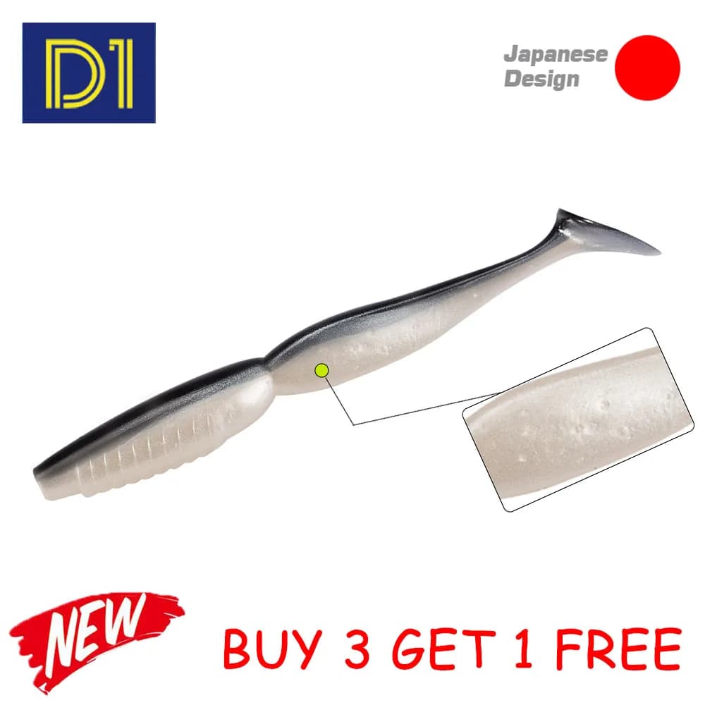 D1 Richiamo Morbido di Pesca 125mm/12g Spinning Shad Verme T-Tail Wobblers 5 pz Aggiungere Sale Per Luccio Spigola Pecsa attrezzatura da pesca
