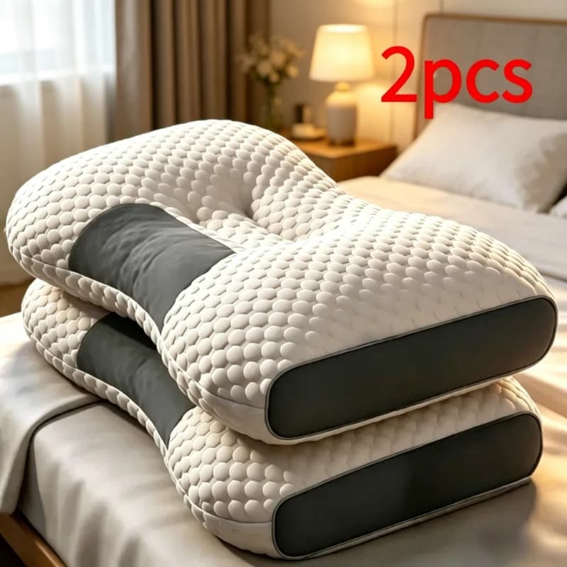 Cuscino ortopedico in fibra di soia, supporto ergonomico cervicale, design per la protezione del collo, morbido cuscino domestico per il sonno quotidiano