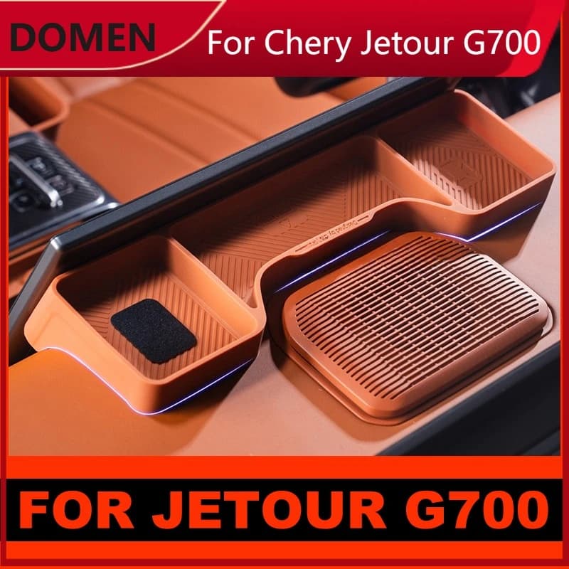 New For Jetour G700 2025 2026 Car Screen Rear Silicone Storage Box Storage Sundries Box Interior Stowing Accessories
