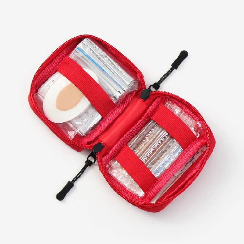 Portable First Aid Kit with Reflective Strips Outdoor Hiking Emergency Bag Car Storage Household Medicine Organizer for Camping