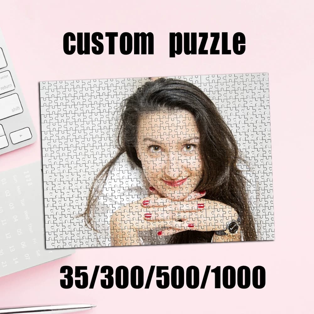 35/300/500/1000pcs Personalized Custom Photo Puzzle photo DIY Toy Decoration Collectiable Gift Present Christmas