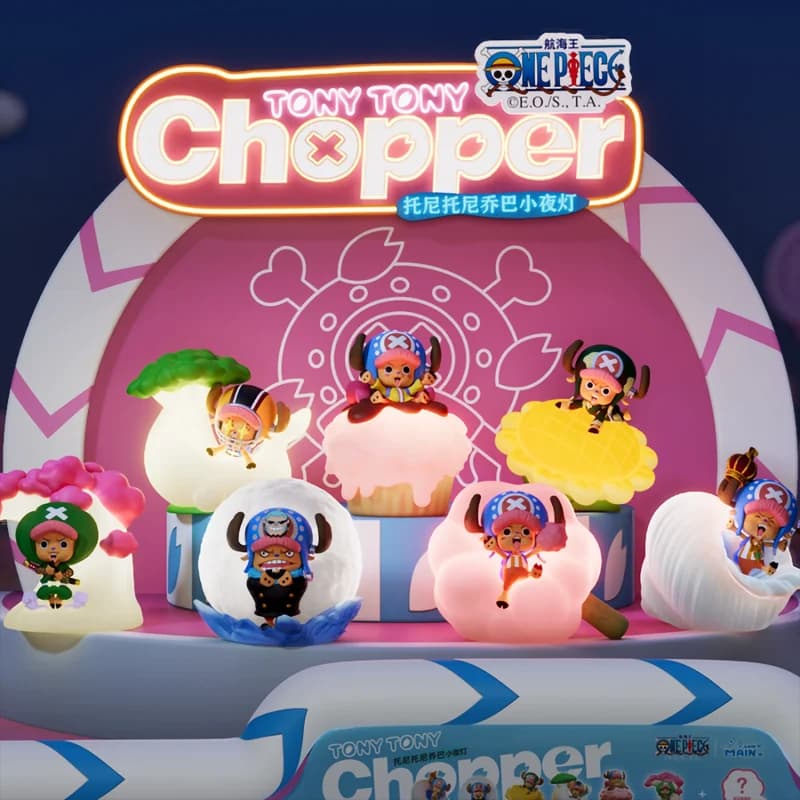 Autentica Scatola a Sorpresa One Piece Serie Sweet Dream, Modello Chopper con Luce Notturna Ricaricabile, Ornamento da Collezione, Regalo per i Fan