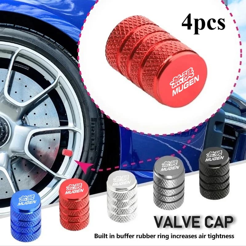 4 pcs Auto Wheel Rubber Valve Covers Airdust Waterproof for Honda Mugen Power Civic Type R Accord CRV Hrv Accessories