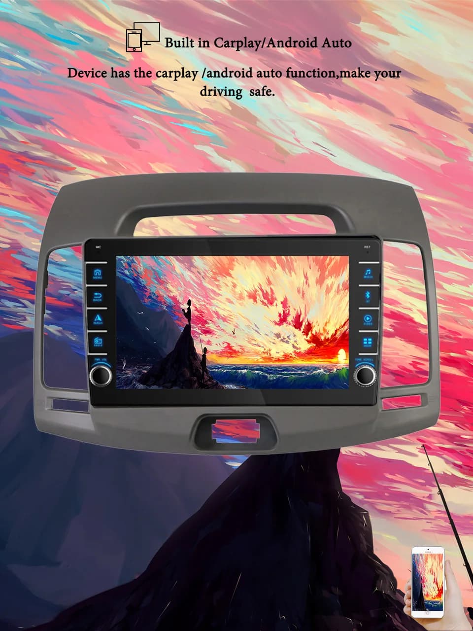 8G + 128G Android 14 Per Hyundai Elantra 2006 - 2012 Autoradio Audio Multimediale Stereo PC Tablet Monitor GPS 2Din DVD Carplay Auto