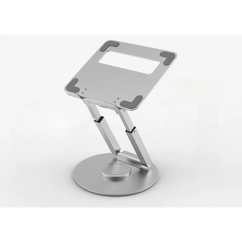 Supporto per Laptop Regolabile, Pieghevole, Girevole, in Lega di Alluminio, con Base Rialzata e Radiatore Sospeso
