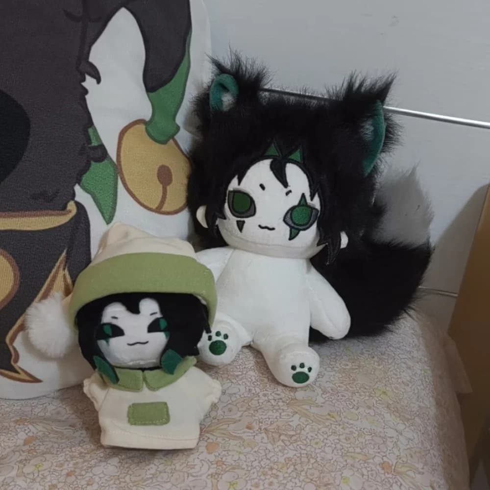 20cm Anime Harlequin Plushie Stuffed Harlequin With Tail Dress-up Plush Doll Body Toy Collectible Figure Xmas Gifts