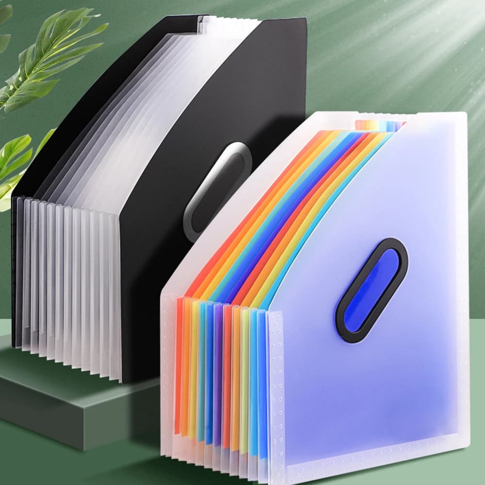 Cartella portatile verticale da 1 pezzo, borsa per organo espandibile, organizer per carta specifica per studenti multistrato, file per ufficio disponibili