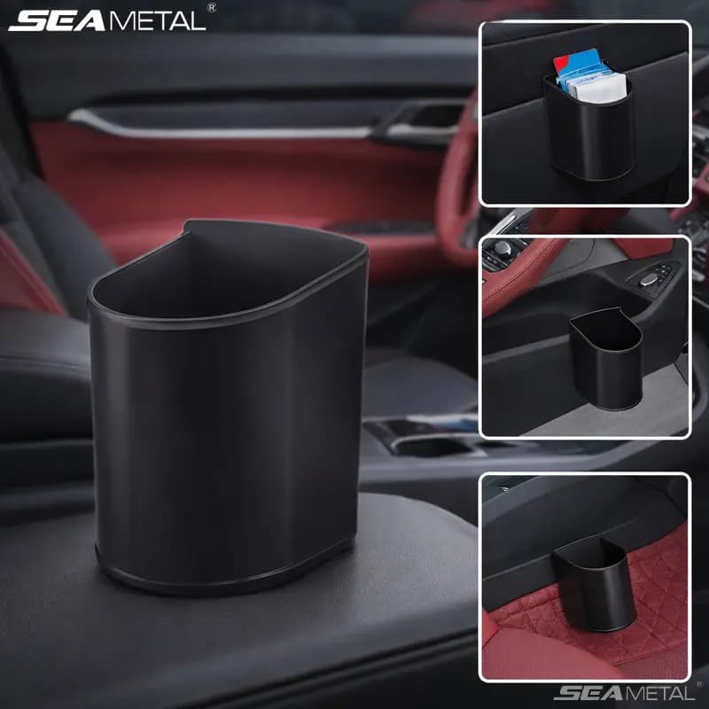 SEAMETAL 1/2PCS Portabicchieri universale per auto, organizer multifunzionale per sedile posteriore, contenitore per rifiuti per accessori interni auto