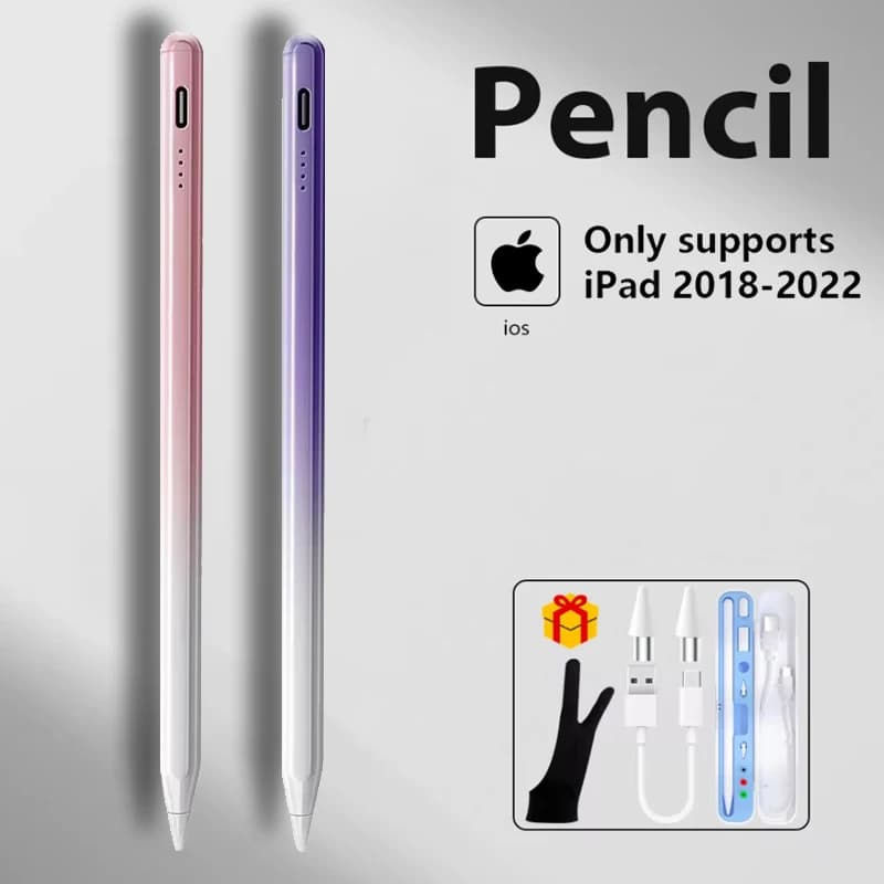 Per Apple Pencil 2 1 con Palm Rejection e Indicatore di Carica, Accessori iPad 2022 2021 2020 2019 2018 Pro 11 12.9 Air Mini, Penna Stylus