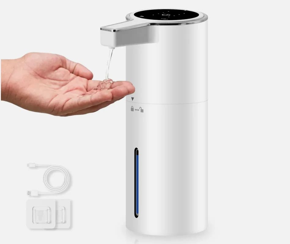 Dispenser automatico di sapone liquido ricaricabile, disinfettante per le mani senza contatto