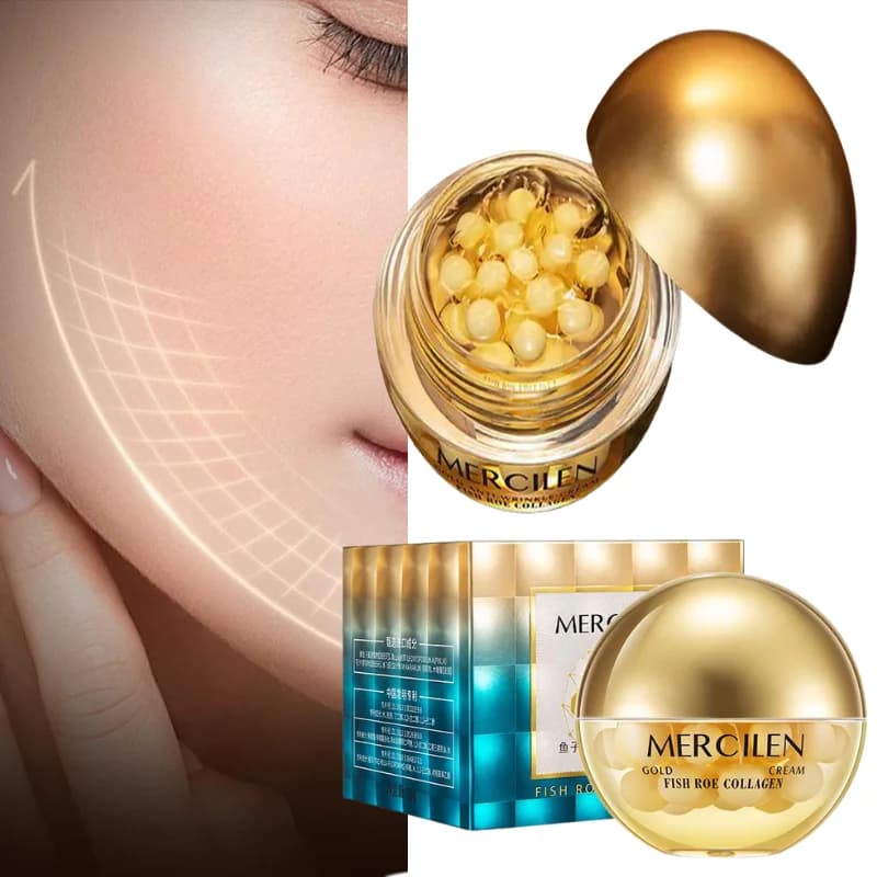 Crema Antirughe 70g, Crema al Collagene e Oro per Ringiovanimento e Schiarimento della Pelle, Crema Idratante al Collagene e Oro per Rassodare la Pelle